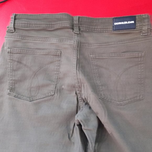 Calvin Klein Jeans olive green pants women's size 8 - Picture 4 of 9